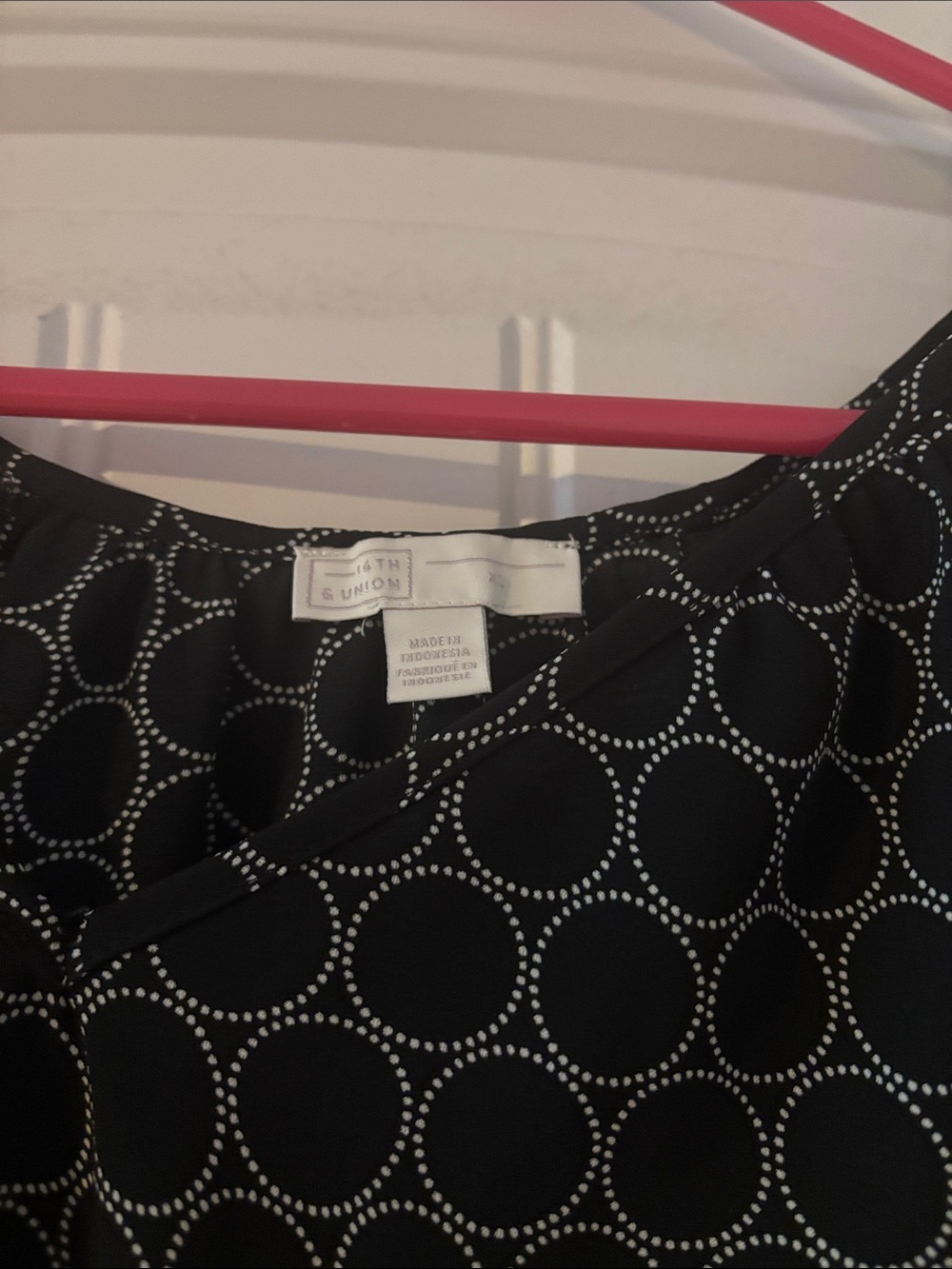 Black Circle Print Short Sleeve Tunic - Picture 2 of 3